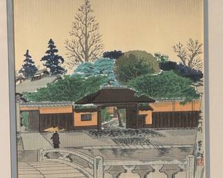 Tokuriki Tomikichiro Japanese Wood Block Print  12 months of Kyoto series 