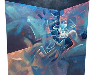 *Original* Art Peterson Yazzie Winter Rhythms Acrylic Painting 