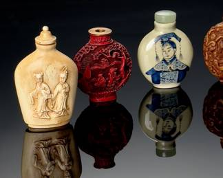 Lot of 7 Asian Snuff Bottles 