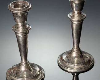 Sterling Silver Weighted Candle Holders 