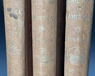 1866 3 Vol Pictorial History of The Civil War in America Benson J. Lossing&nbsp;George W. Childs