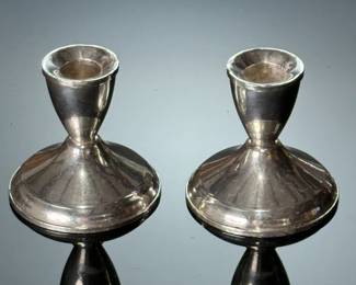 Duncan Creation Sterling Silver Weighted Candle Holders