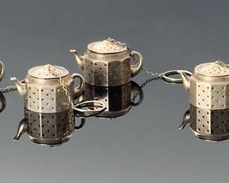 Lot of 4 Amcraft Sterling Silver Tea Infuser/Strainer