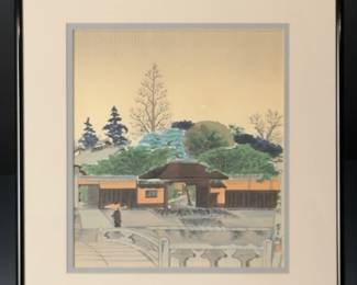 Tokuriki Tomikichiro Japanese Wood Block Print  12 months of Kyoto series 