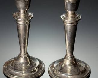 Sterling Silver Weighted Candle Holders 