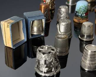Lot of 37 Mixed Thimbles   