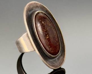 Vintage David Andersen Sterling Silver Modernist Ring D-A Norway Sterling