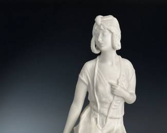 Léopold Savine Theodore Haviland Biscuit Statuette Of A Berber Woman Porcelain Figurine 