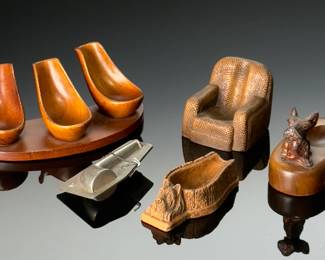 Estate Lot of 4 Tobacco Pipe Rest/ Stand/ Holder 