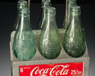  Vintage Coca Cola Metal Bottle Holder/Carrier Caddy 