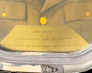  WWII US Enlisted Soldier Portrait Oval Convex Bubble Glass