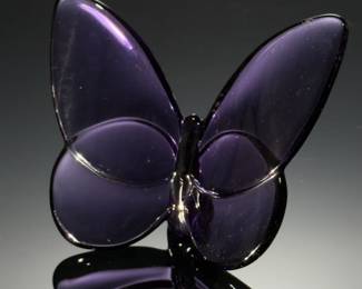 Baccarat 2102548 Lucky Butterfly Crystal Purple Figure Papillon