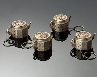 Lot of 4 Amcraft Sterling Silver Tea Infuser/Strainer
