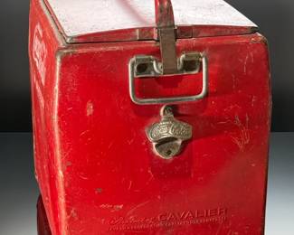  1950s Vintage Coca-Cola Cavalier Picnic Carry Cooler Jr. with Bottle Opener Coke 