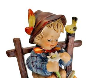 Goebel Hummel Figurine She Loves Me, She Loves Me Not! #174, Vintage 1955 TMK-5