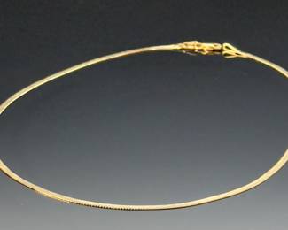 14k Gold Herringbone Necklace 16in 