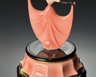 House of Erte La Traviata Porcelain Sculpture Music Box Franklin Mint Figurine