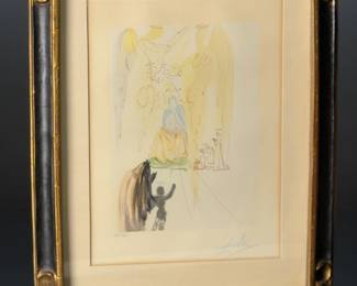 *Signed* Salvador Dali Divine Comedy "Triumph of Christ and The Virgin” Paradiso, Canto 23 Dante Alighieri