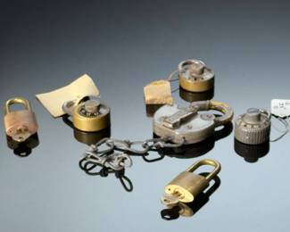 Lot of 6 Vintage Combo/Key locks Master Champ Adlake