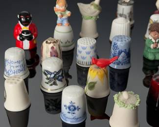 Lot of 31 Porcelain Thimbles   