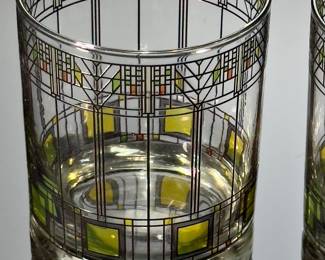 2pc Frank Lloyd Wright Tree of Life Double Old Fashioned Glasses 