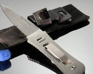 Gerber Blackie Collins River Master Clip-Lock Fixed Blade Boot Knife Sheath