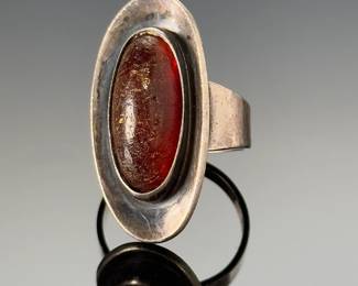 Vintage David Andersen Sterling Silver Modernist Ring D-A Norway Sterling