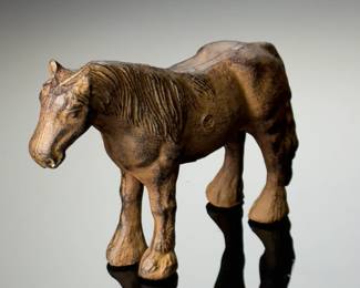 Vintage Cast Iron Horse Doorstop 