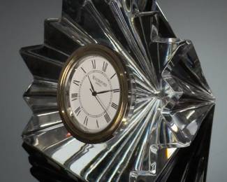Waterford Crystal Starburst Sunburst Congratulations Clock