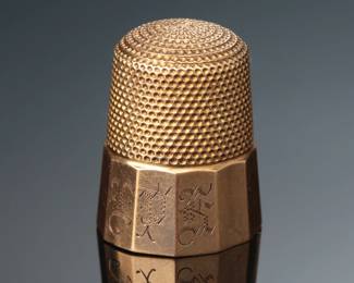 14k Gold Antique Victorian Sewing Thimble #10