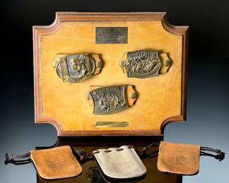 3pc Hank Richter Arizona Brass Belt Buckle Commemorative Collection