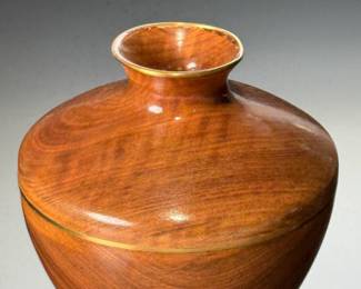 Philip F Brown Custom Turned Wood Vase Studio Art 