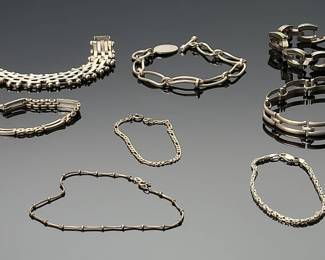 Lot of 8 Vintage Sterling Silver Bracelets 