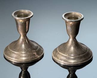 Towle Sterling Silver Weighted Candle Holders pair