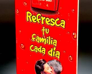  Mexican Coca-Cola A-Frame Advertising Sign Spanish Coke Refresca  