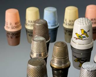 Lot of Vintage Sewing Thimbles 