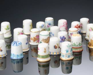 Lot of 23 Haviland Limoges France Porcelain Thimbles 