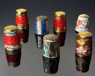 Lot of 7 Thimbles 
