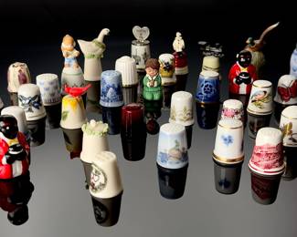 Lot of 31 Porcelain Thimbles   