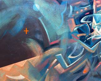 *Original* Art Peterson Yazzie Winter Rhythms Acrylic Painting 