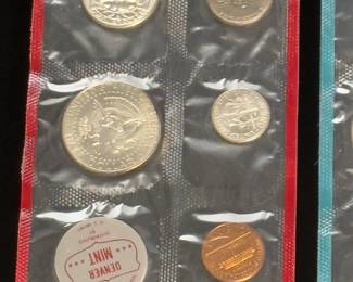 1964 10 Coin Uncirculated Set Denver & Philadelphia Mint