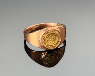 Vintage 10k Gold Wayne State Normal Nebraska Class Ring 