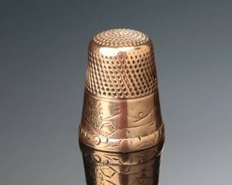 14k Gold Antique Victorian Sewing Thimble 