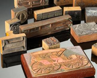  Lots of 44 Letterpress Printer Block Printing Press Stamp Vintage Wood Metal