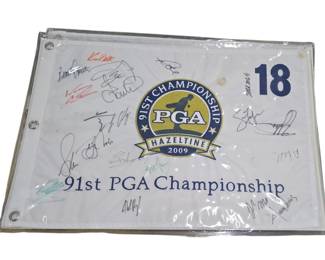Autographed   PGA 2009 banner