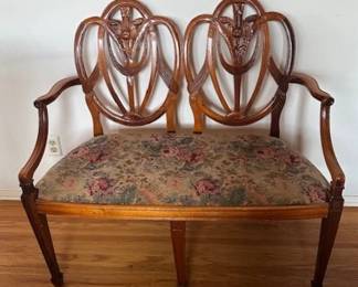 Georgian Furnishing Co. mahogany settee.