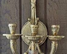 2 solid brass wall sconces.
