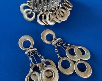 Vintage bracelet and earrings.