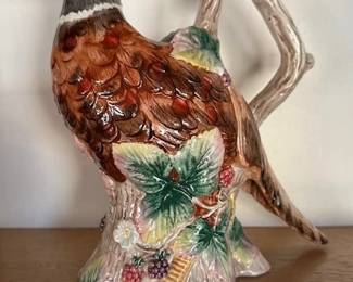 Vintage Fitz & Floyd pheasant pitcher.