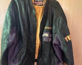 Vintage leather Viking jacket.